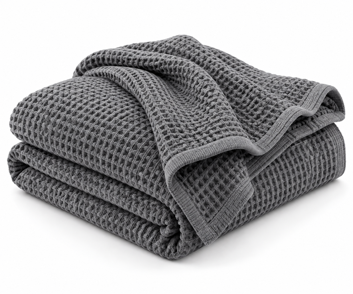 Waffle Knit Cotton Blanket
