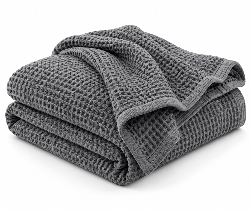 Waffle Knit Cotton Blanket