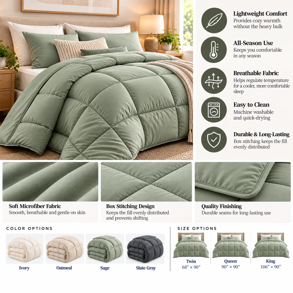 All-Season Lightweight Comforter