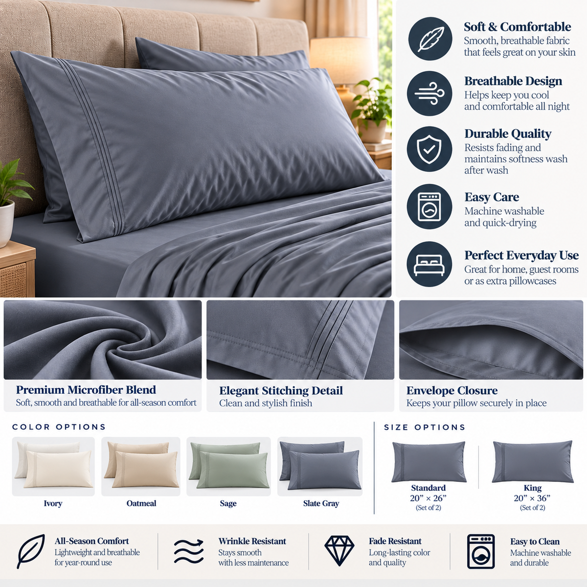 Everyday Pillowcase Set
